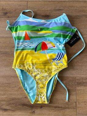 Kate Spade one piece swimsuit beach umbrella